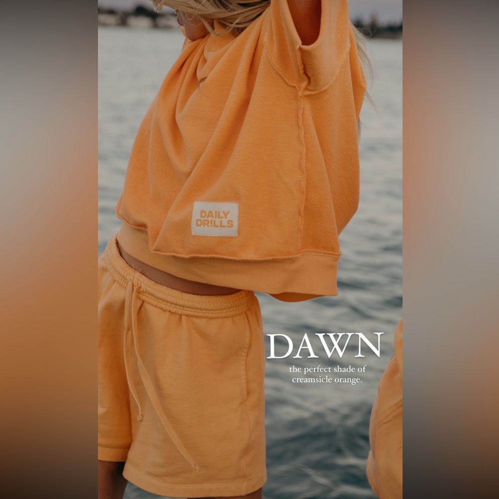 Daily Drills Orange Short Sleeve Crewneck & Shorts Set